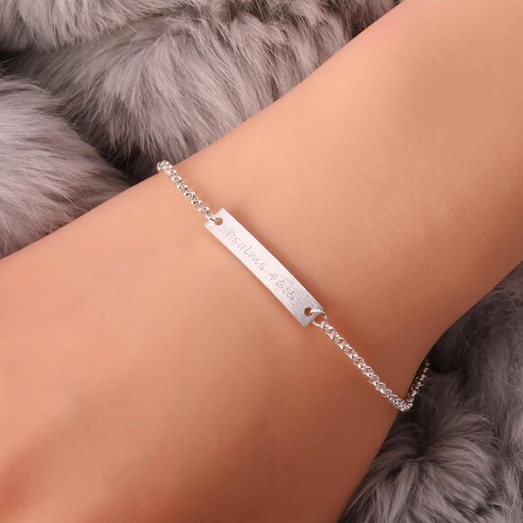 Christian Jewelry Bracelet Sterling Silver Psalm 46:5 Faith Gift for Women - Picture 3 of 8